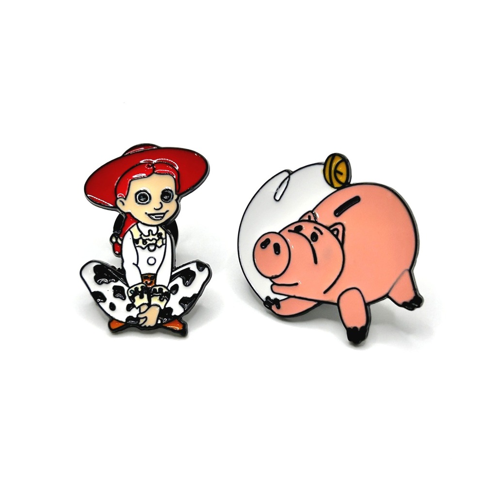 Jessie Hamm Toy Story Enamel Pins OS Pink Red Cowgirl Piggy Bank Collectible Fan